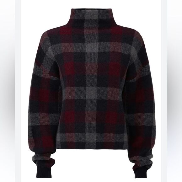 NAADAM Cashmere Blend Plaid Sweater - Picture 1 of 7